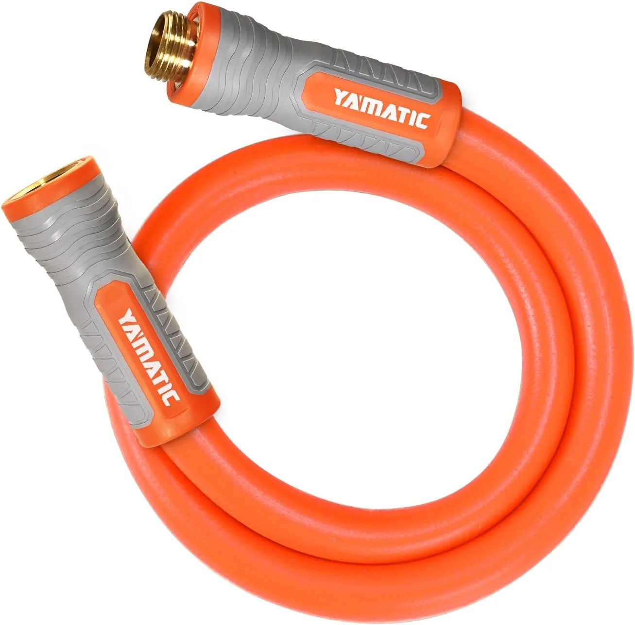 YAMATIC Flexible Garden Hose 5/8 x 75ft, 360° Swivel Handle, Burst 600 PSI, 75 Foot Heavy Duty Water Hose for - Image 4