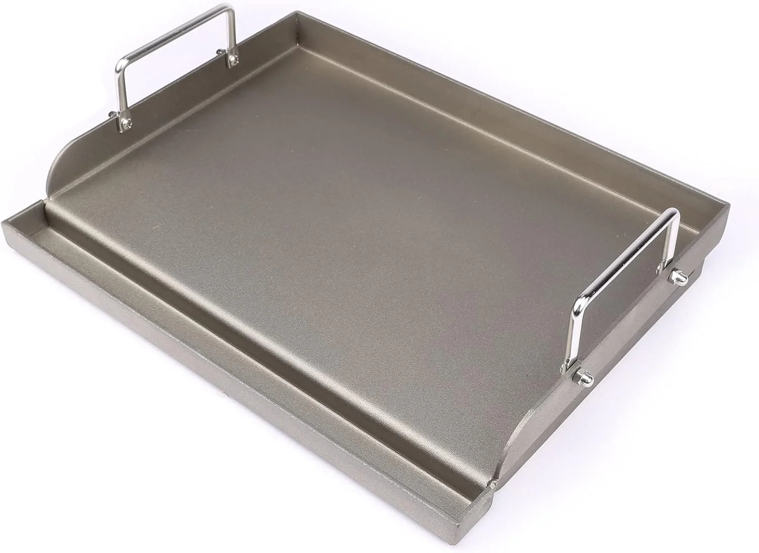 Utheer 25 x 16 Pre-Seasoned Nonstick Cast Iron Griddle for Gas & Charcoal Grills, Universal Flat Top with Grease Groove - Image 12