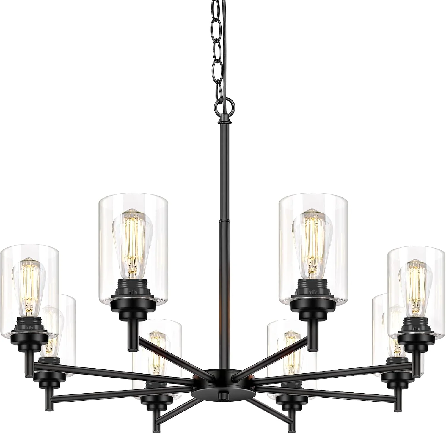 Sucolite 33.5'' Dia 8-Light Chandelier for Dining Room Kitchen Island - Image 10