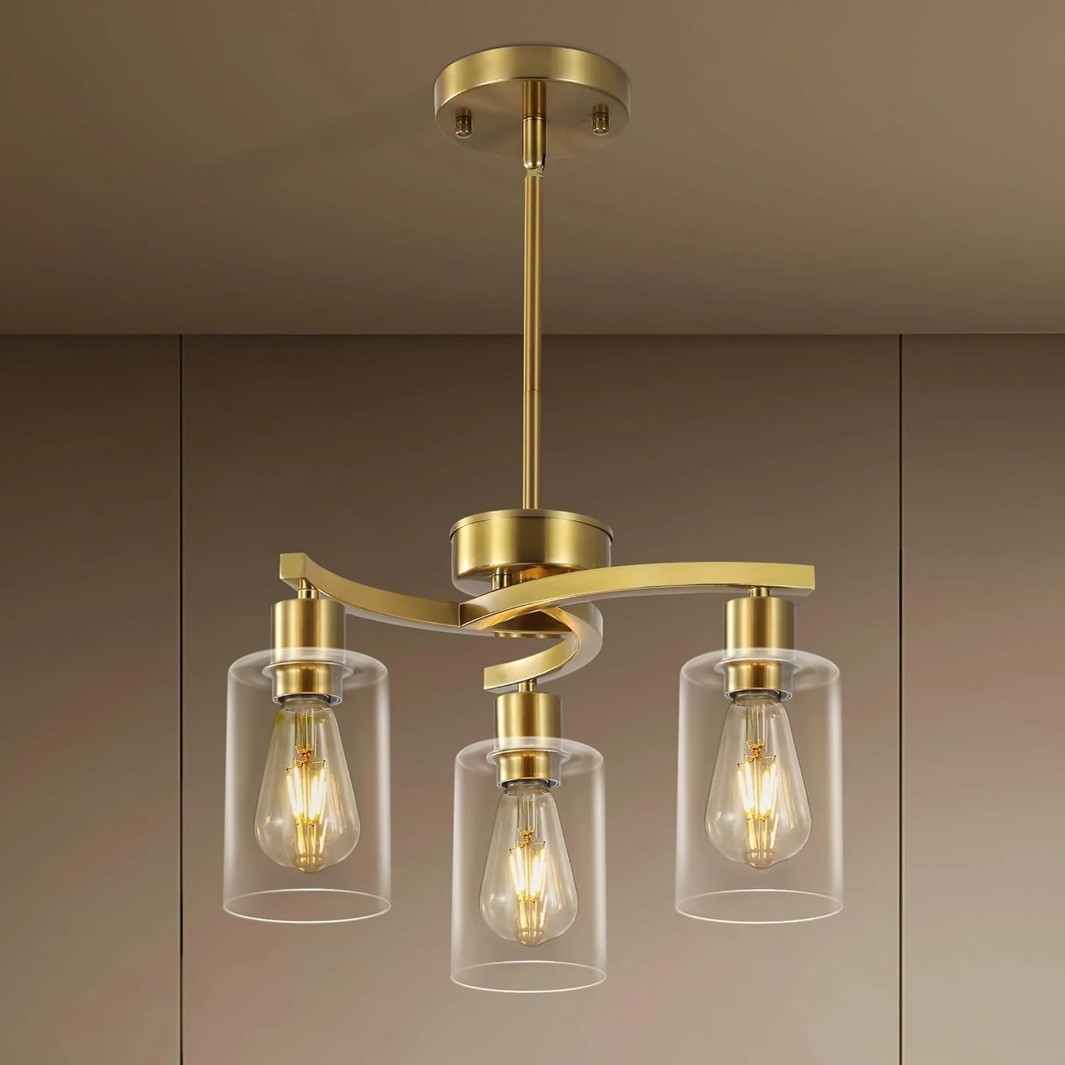 Syltherra 3 Light Brushed Nickel Dining Room Light Fixture