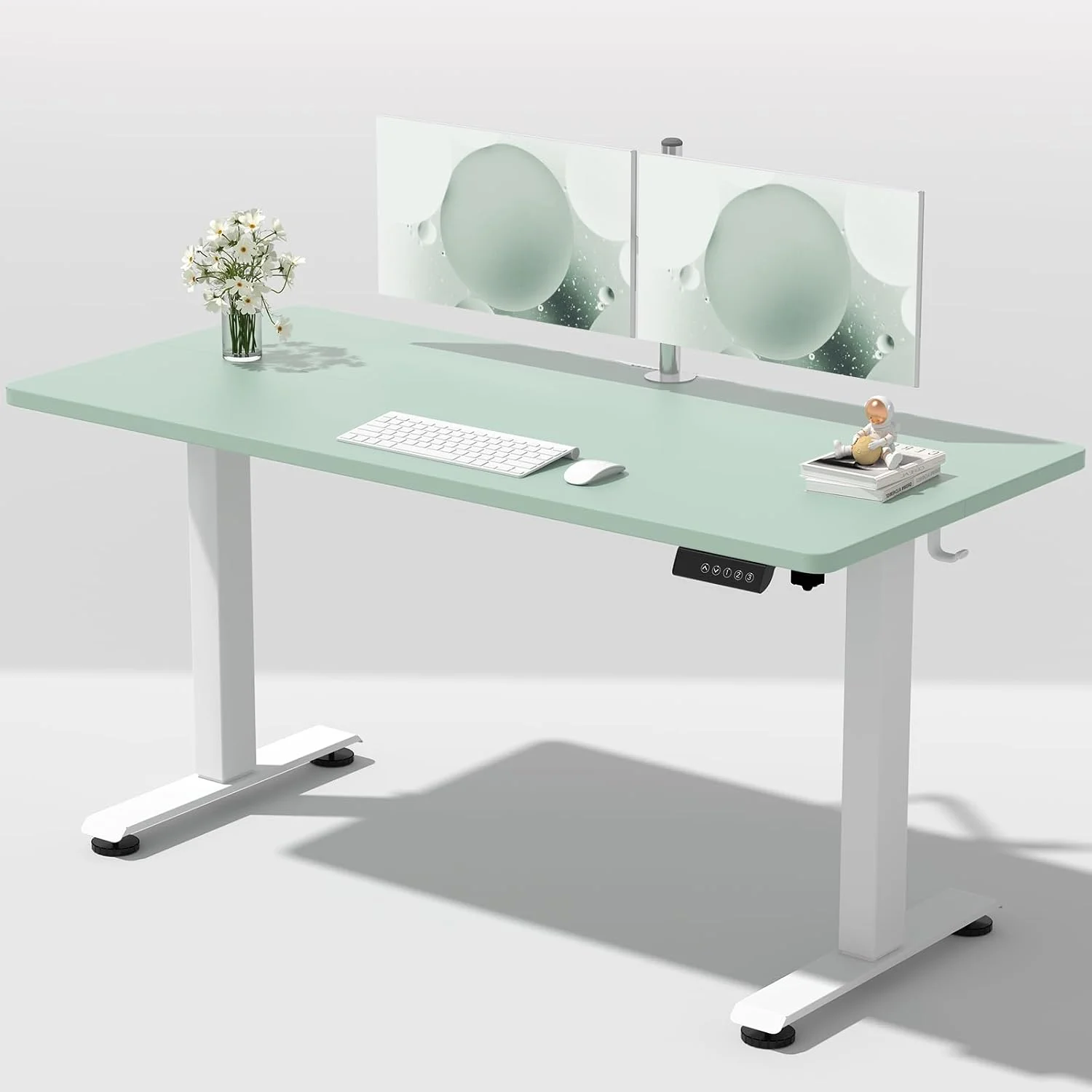 Veken 55 Inch Large Electric Standing Desk, Gaming Table, Height Adjustable Sit Stand Up Computer Tables for Home Office - Image 12