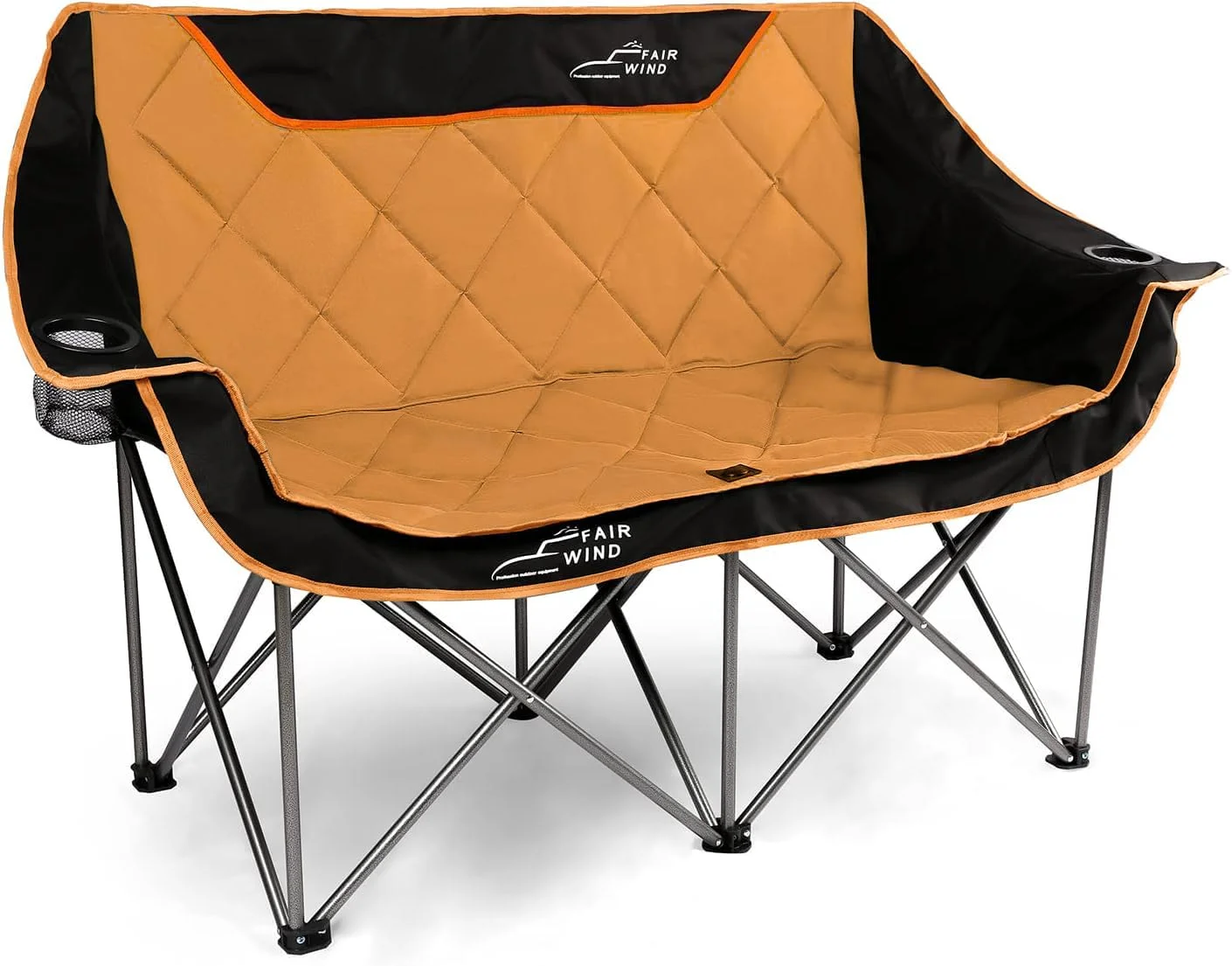 FAIR WIND Oversized Fully Padded Camping Chair Folding Loveseat Camping Couch Double Duo Chair Heavy Duty Quad Fold Arm - Image 4