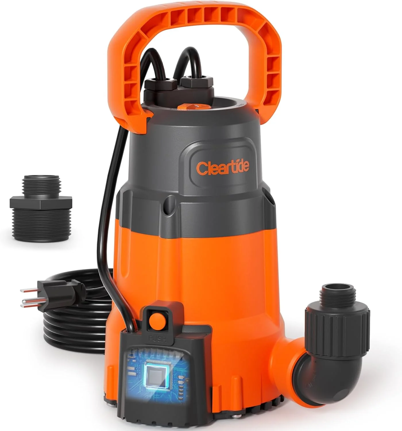 Cleartide 1/3 HP Submersible Utility Pump, 2790 GPH High Flow, Portable Sump Pump with Auto Water Sensor - Image 3
