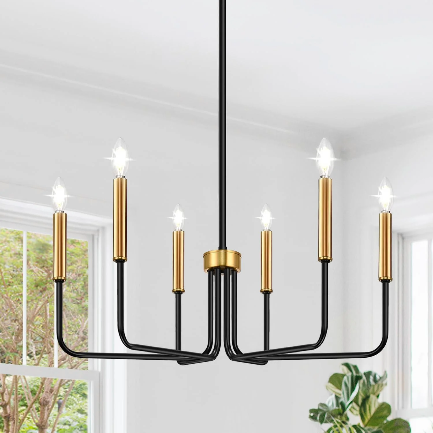 6-Light Farmhouse Chandelier for Dining Room Lighting Fixtures Hanging - Image 14