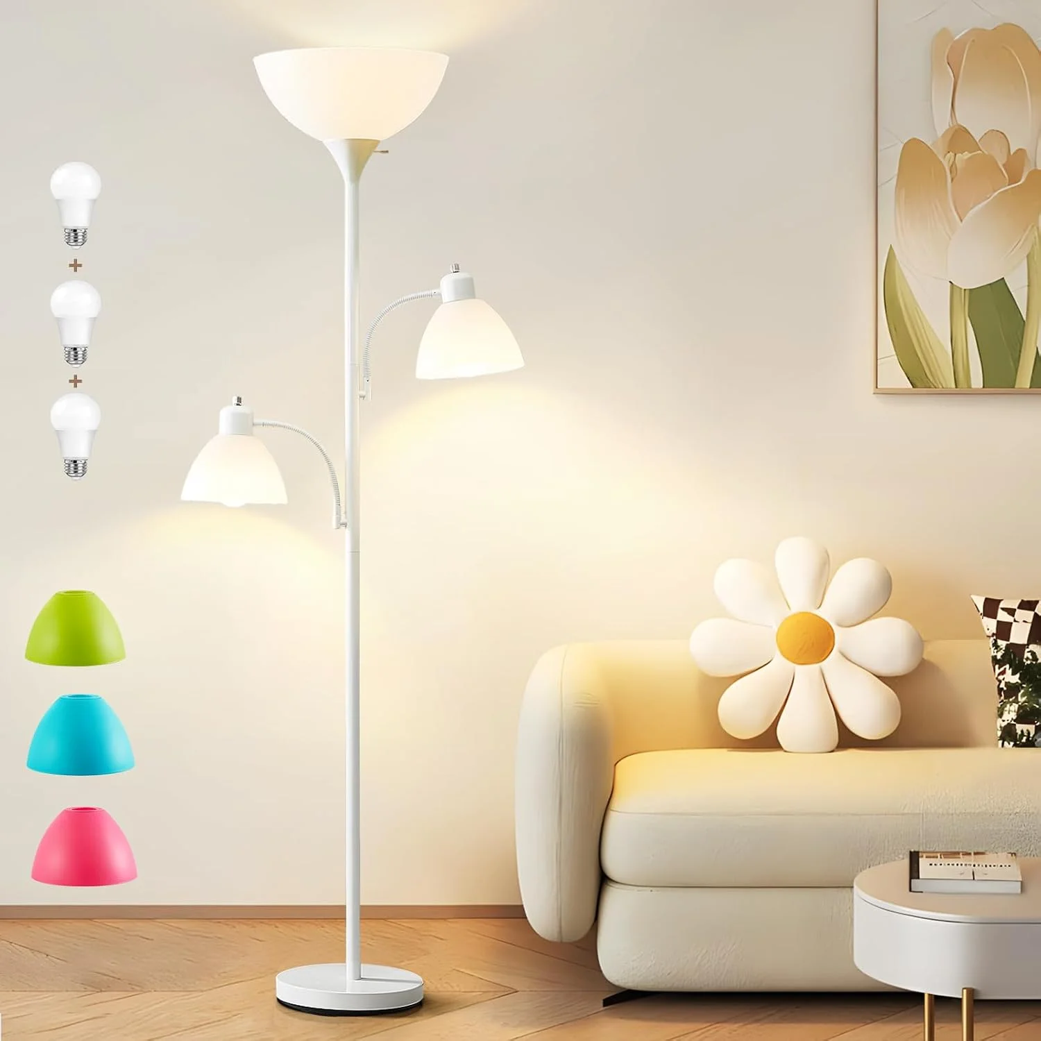 Luvkczc Floor Lamp, Bulb Included, Industrial Lamps for Living Room - Image 5