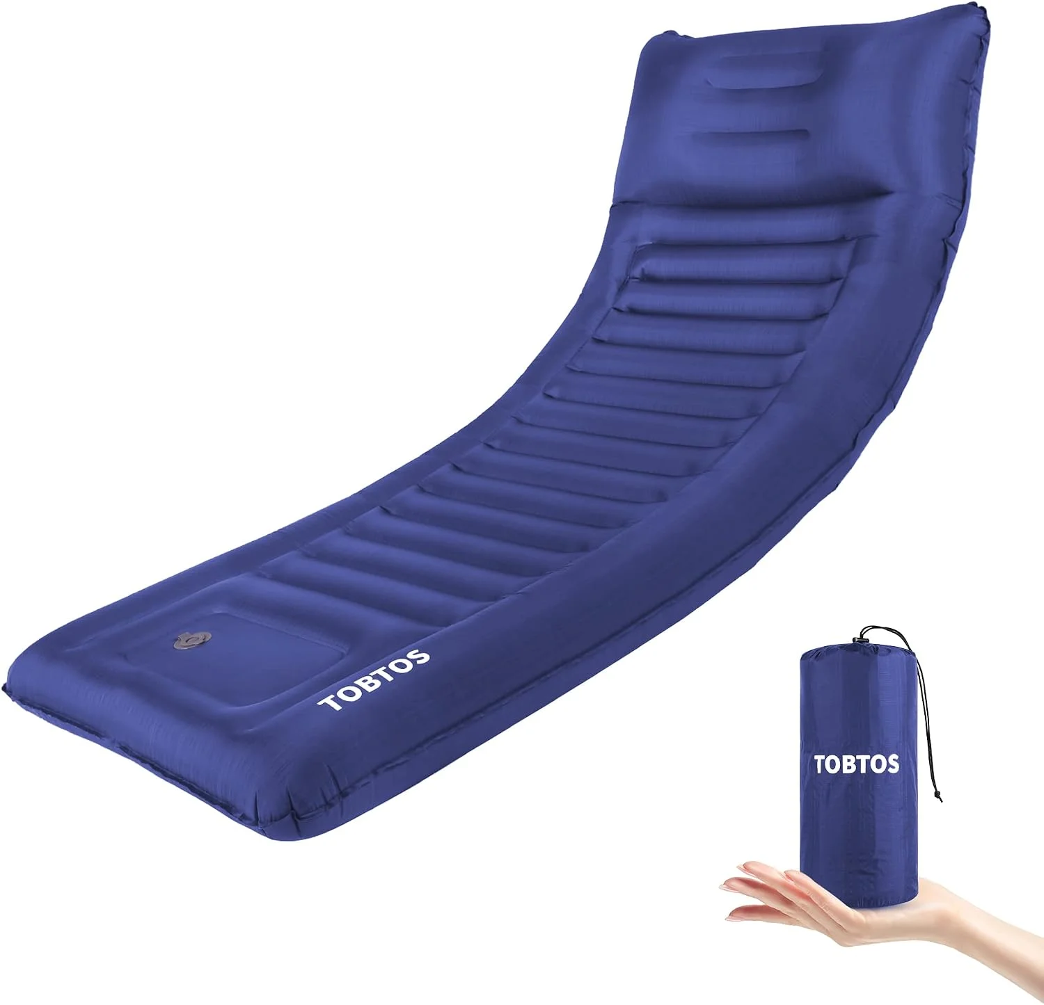 TOBTOS Double Sleeping Pad for Camping, Extra Thick 6 Camping Mattress 2 Person with Pillow Built-in Foot Pump - Image 3