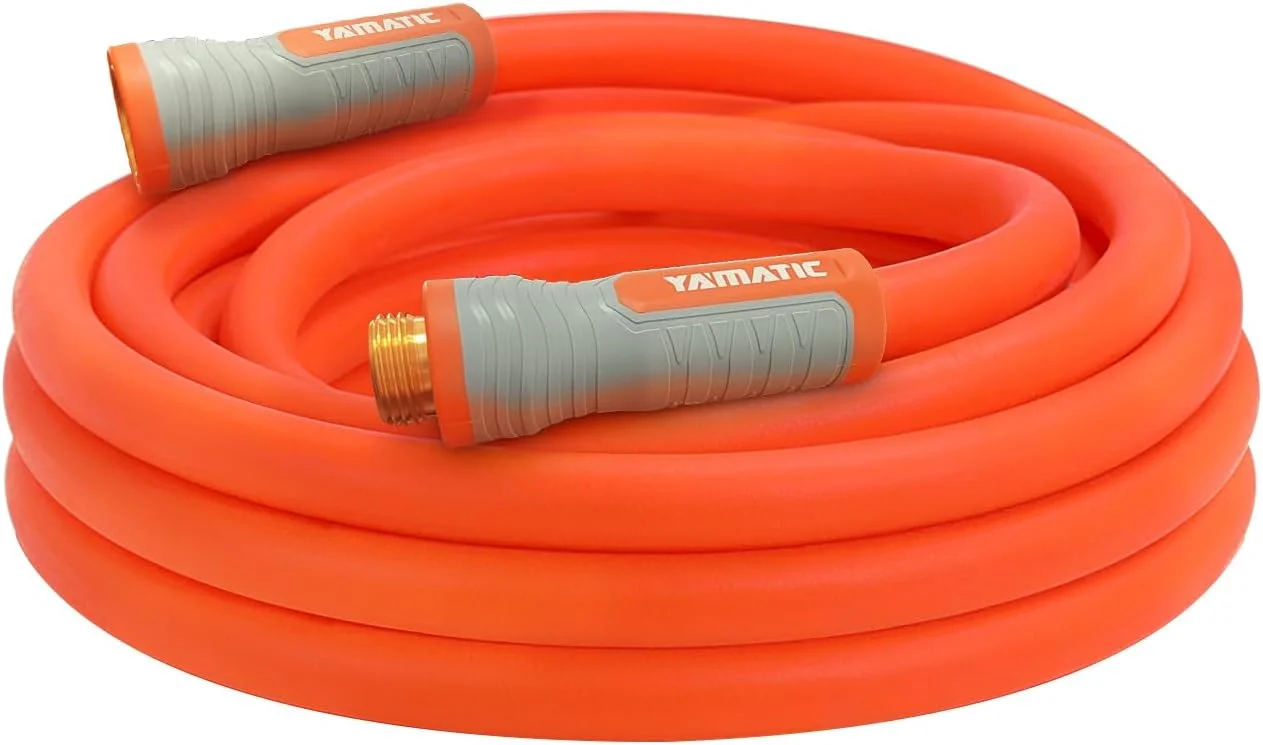 YAMATIC Flexible Garden Hose 5/8 x 75ft, 360° Swivel Handle, Burst 600 PSI, 75 Foot Heavy Duty Water Hose for - Image 9