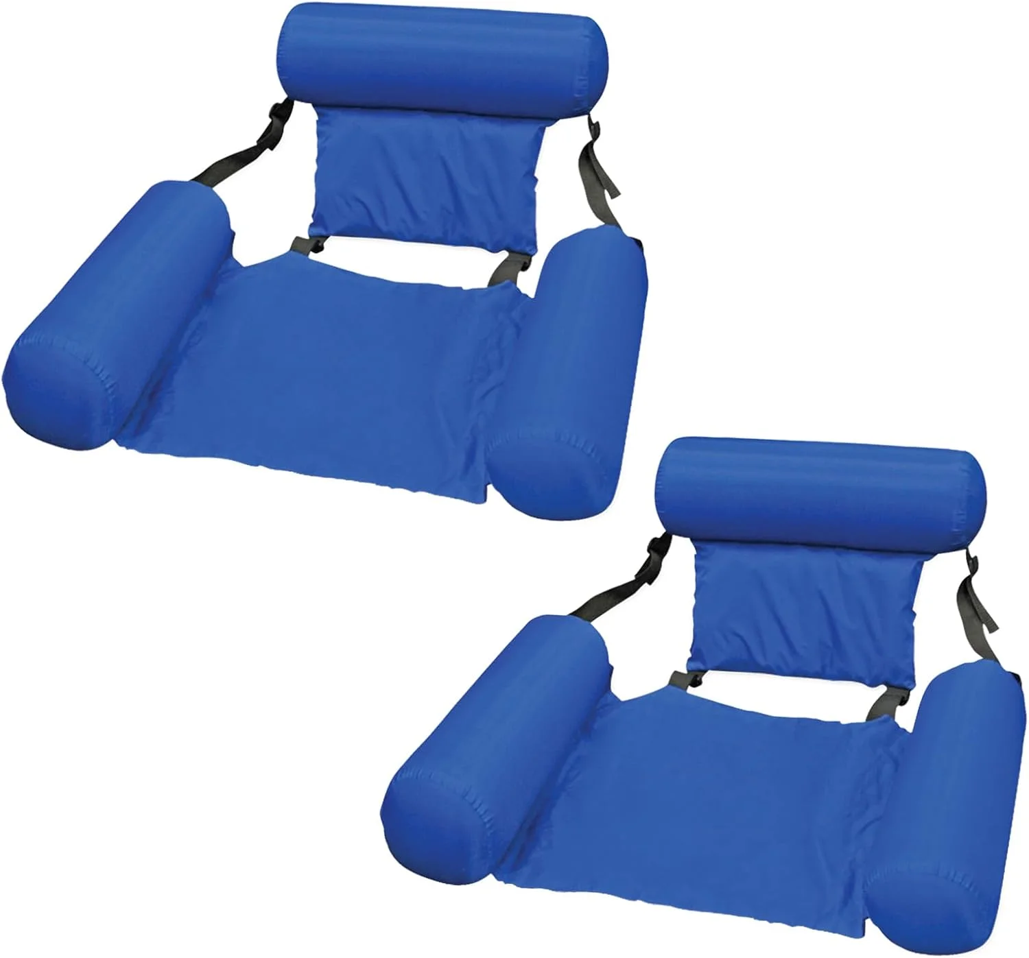 Poolmaster 2-Pack Water Chair Inflatable Pool Float Lounges for Adults, Adjustable Reclining Water Chairs for Pool