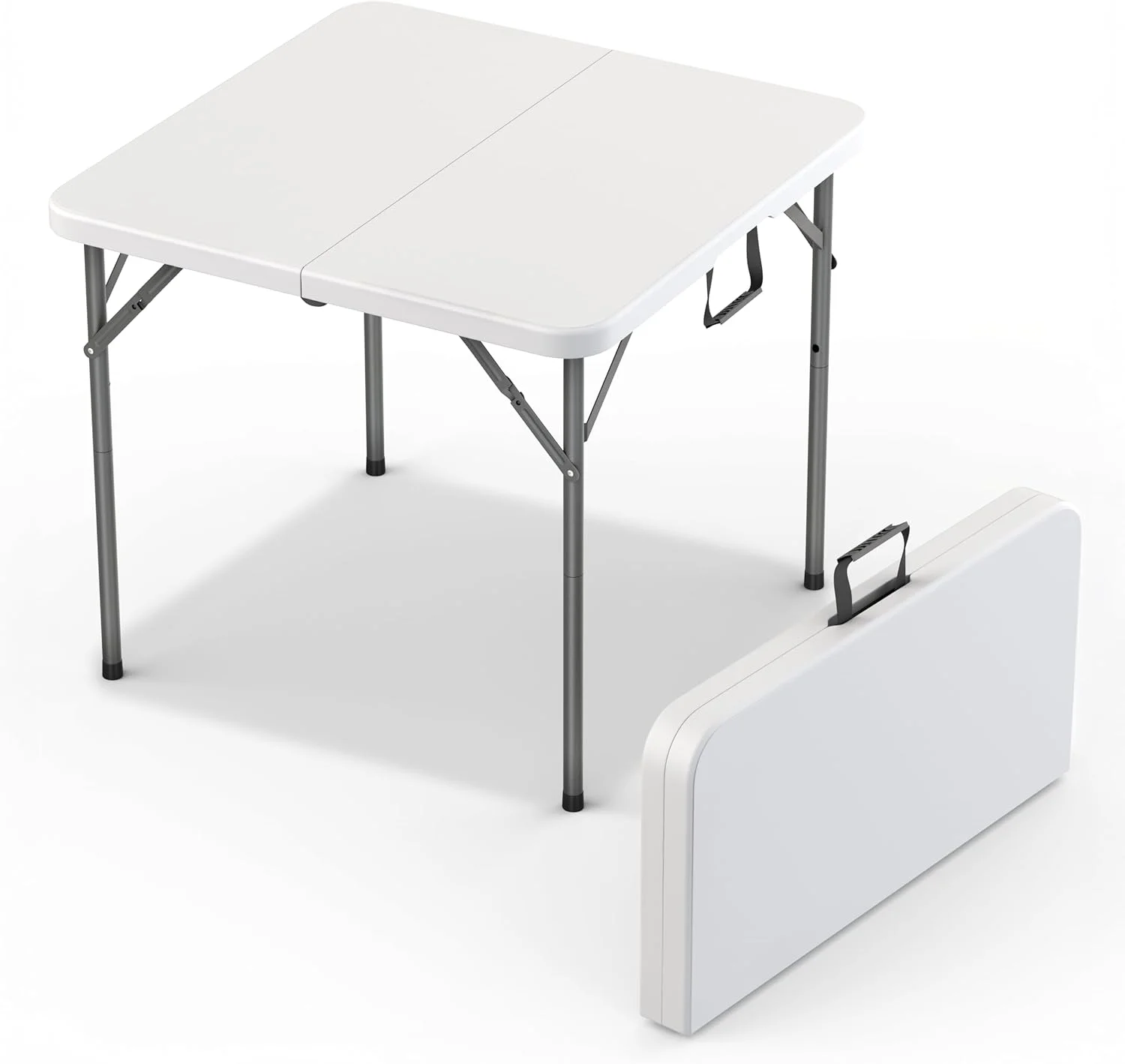 Our Modern Space 8 Feet Foldable Table with Built in Handle & Steel Legs, Heavy Duty Portable - Image 12