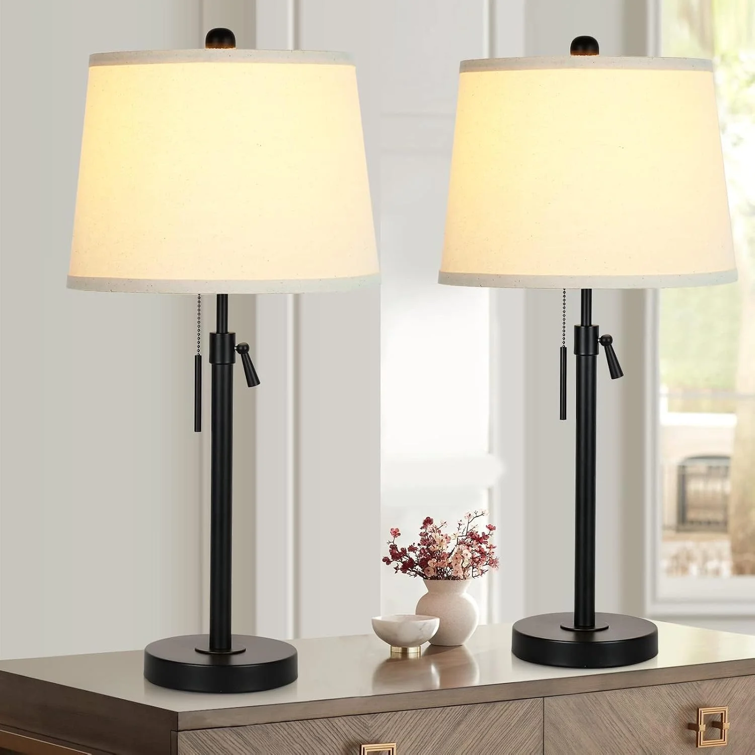 Table Lamps Set of 2, 3-Color Temperature, Bulb Included - Image 10