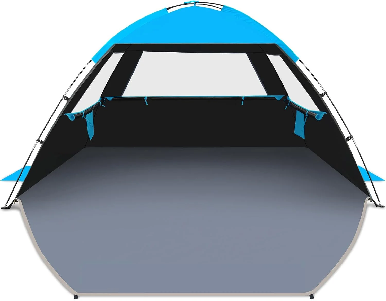Gorich Beach Tent Sun Shelter for 3/4/6/8/10 Person with UPF 50+ UV Protection, Lightweight & Easy Setup Beach Shade