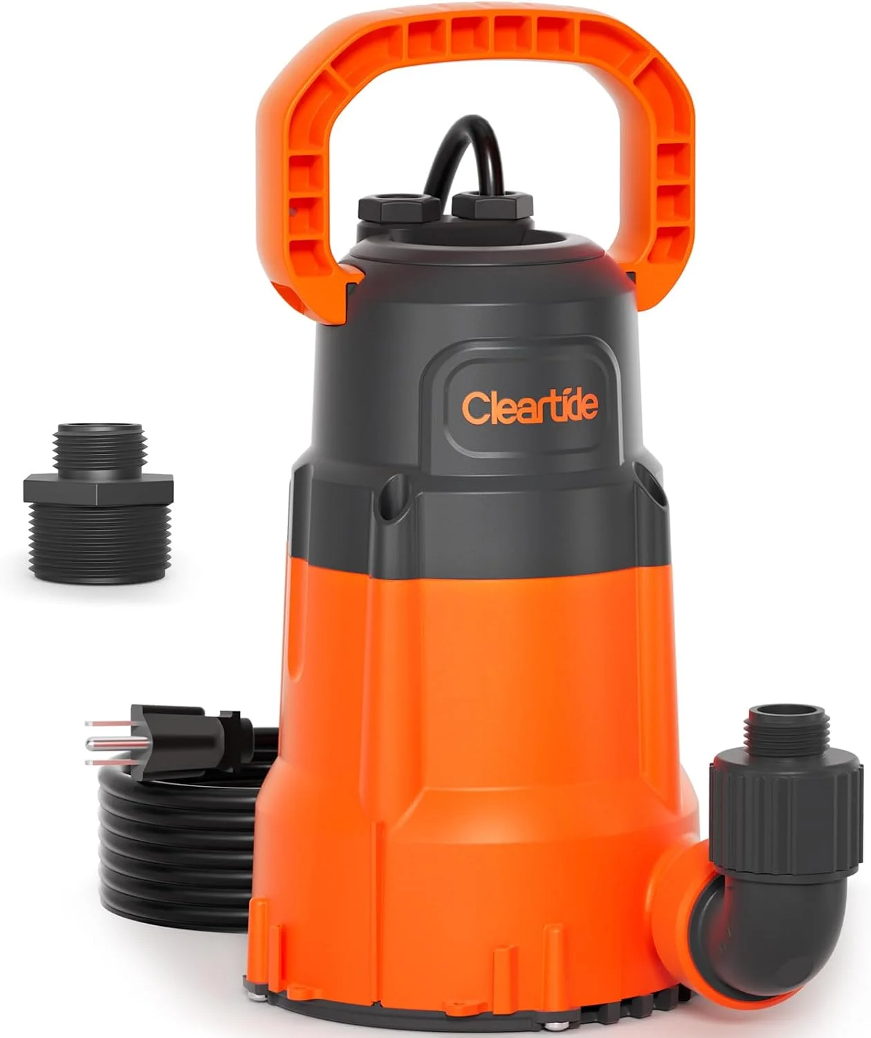 Cleartide 1/3 HP Submersible Utility Pump, 2790 GPH High Flow, Portable Sump Pump with Auto Water Sensor - Image 2