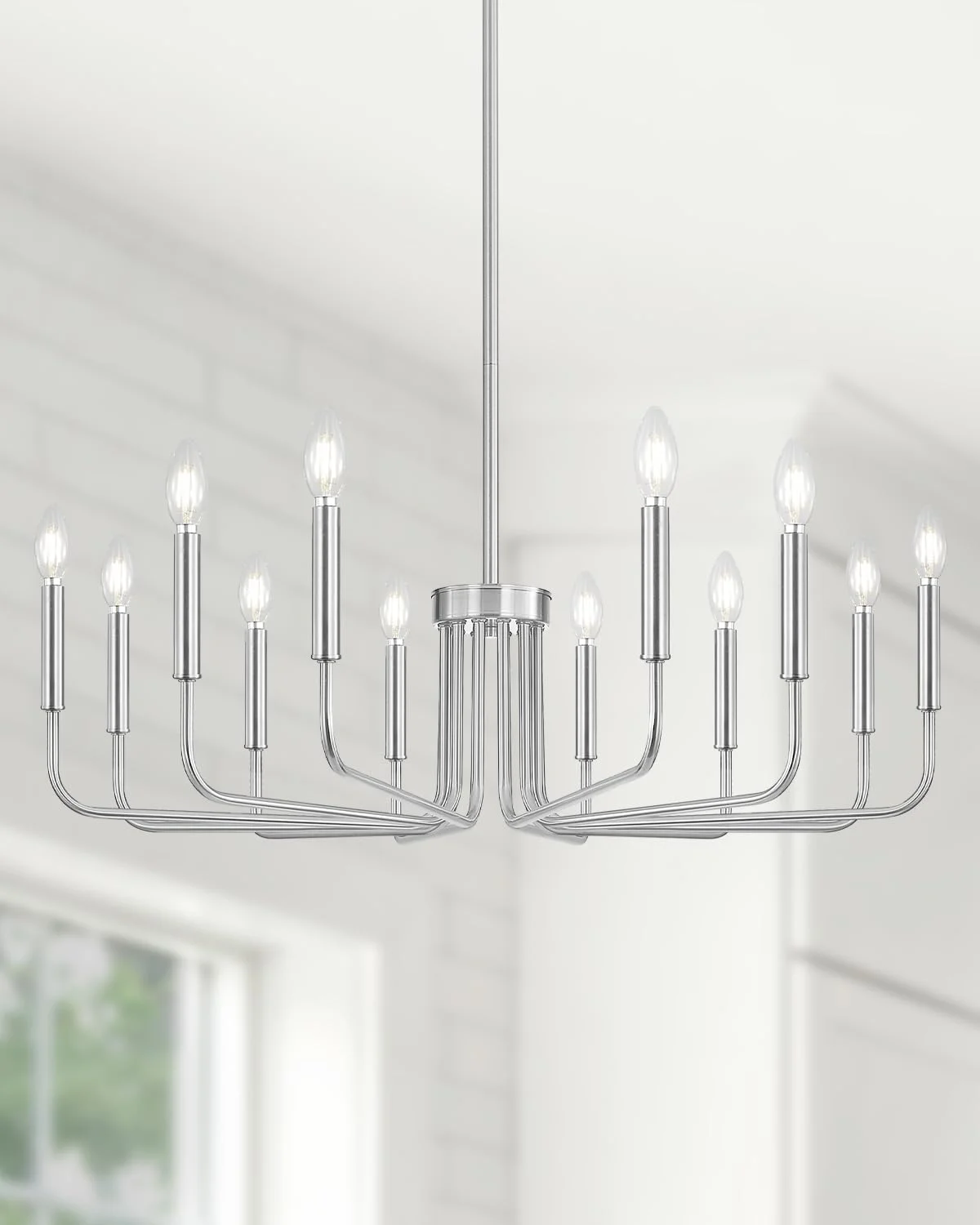 Yunnix 6 Light Champagne Bronze Chandelier, Farmhouse Chandelier for Dining Room Light Fixture Hanging - Image 16