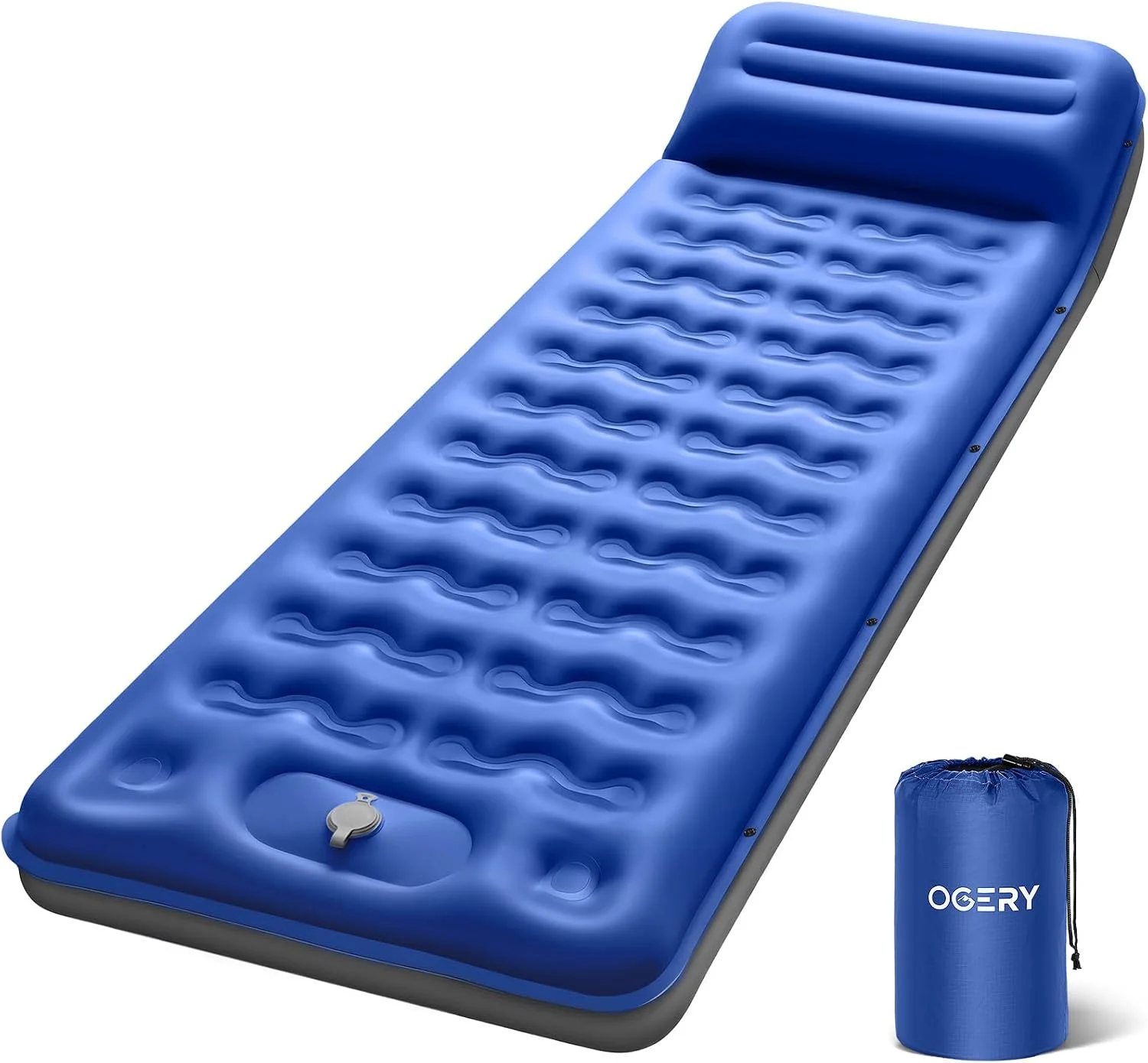 OGERY Sleeping Pad, Ultralight Inflatable Sleeping Pad for Camping with Pillow Built-in Foot Pump - Image 3