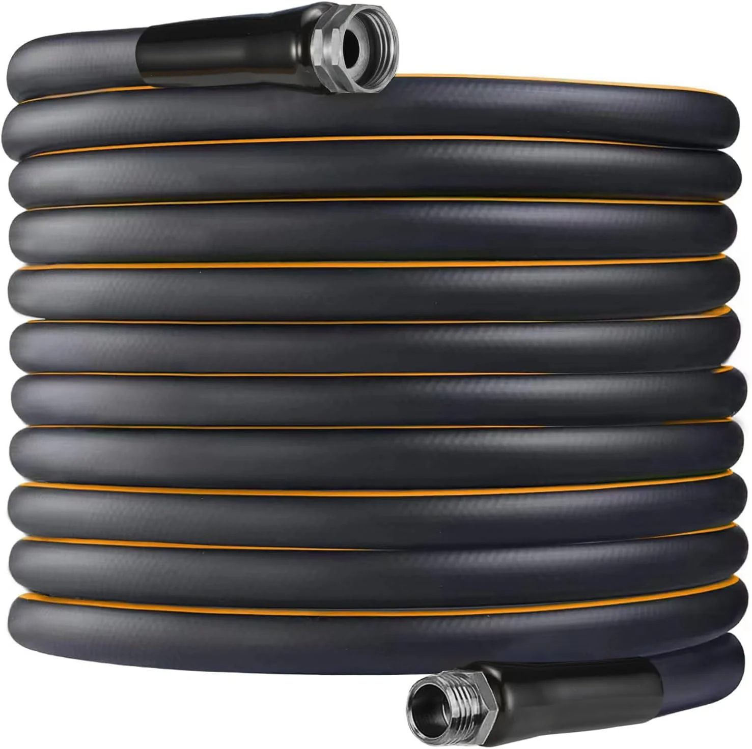 Garden-Hose 200ft x 5/8 in Heavy Duty, Flexible and Lightweight Water Hose, Burst 600 psi, 3/4'' Solid Metal Fittings - Image 2