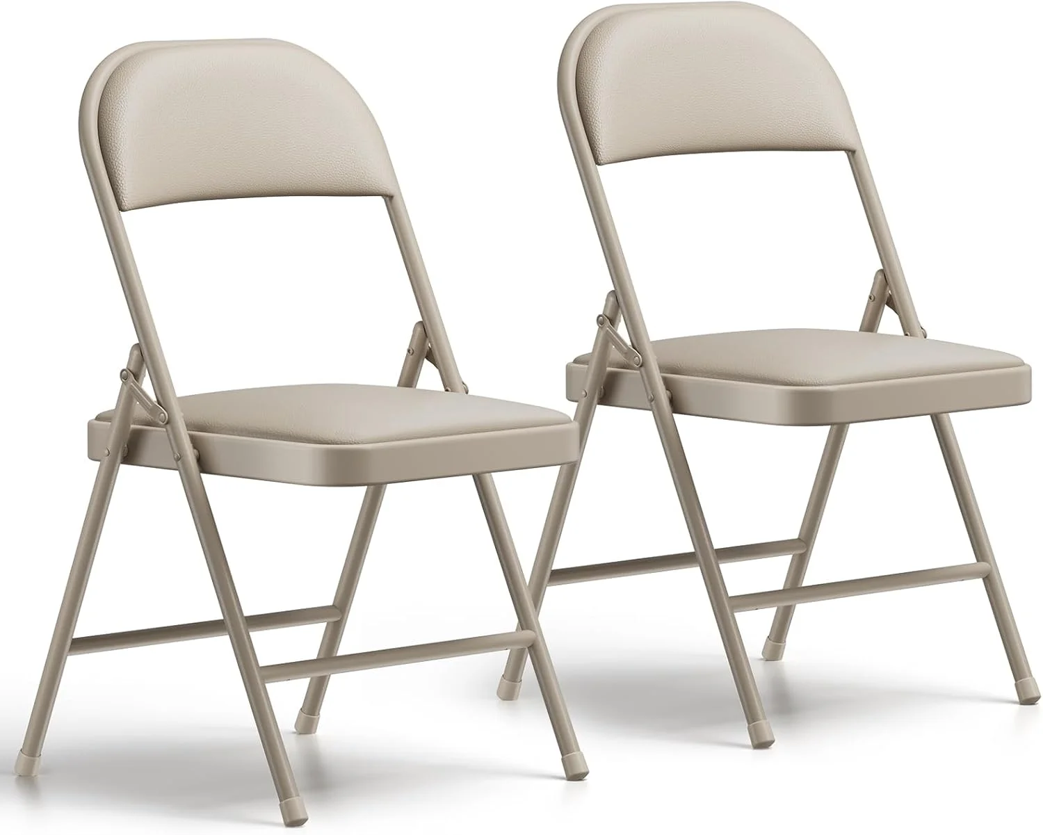 MAKE CHANGES Folding Chair 4 Pack, Comfy PU Leather Padded Folding Chairs for Outside and Indoor - Image 4