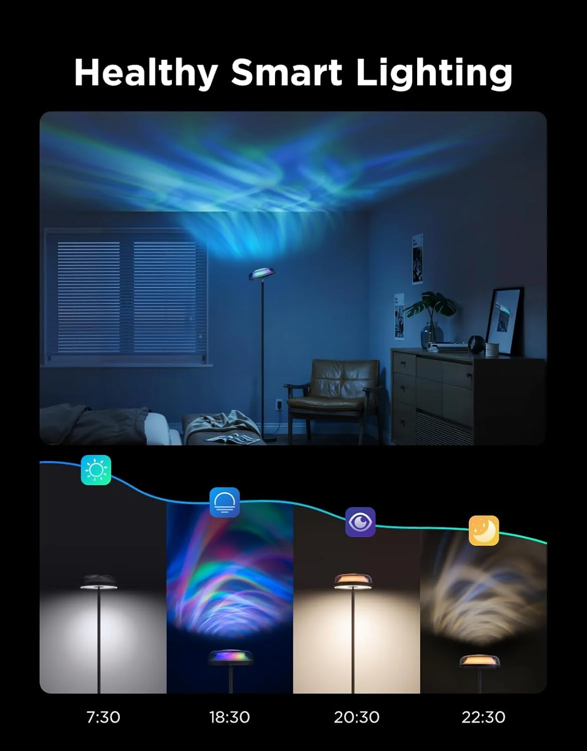 Govee Uplighter Floor Lamp, LED Modern Corner Floor Light - Image 6