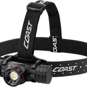 Coast XPH34R 2700 Lumen USB-C Rechargeable-Dual Power LED Headlamp with Pure Beam Twist Focus and Magnetic Base
