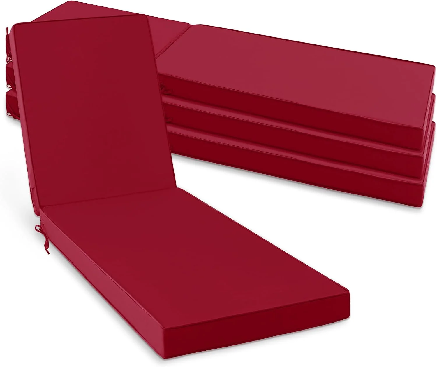 Summsun Chaise Lounge Cushions Outdoor Set of 2, Waterproof and Fade Resistant Sun Lounger Replacement Cushion - Image 4