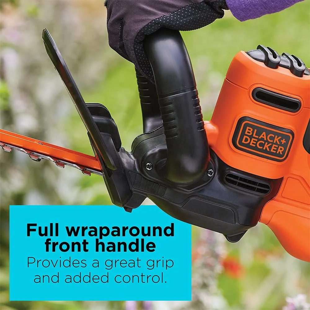 BLACK+DECKER 22 Electric Hedge Trimmer, Lightweight 4.0 Amp Corded Dual Action Shrub Trimmer, High Output Low Vibration - Image 6