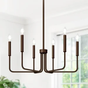 Alternative view of 6-Light Farmhouse Chandelier for Dining Room Lighting Fixtures Hanging
