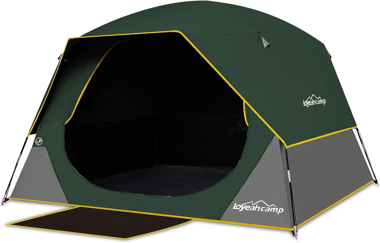 LOYEAHCAMP Tent 4/6 Person Blackout Camping Tent with Rainfly, Waterproof Portable Double Layer Family Dome Tent for
