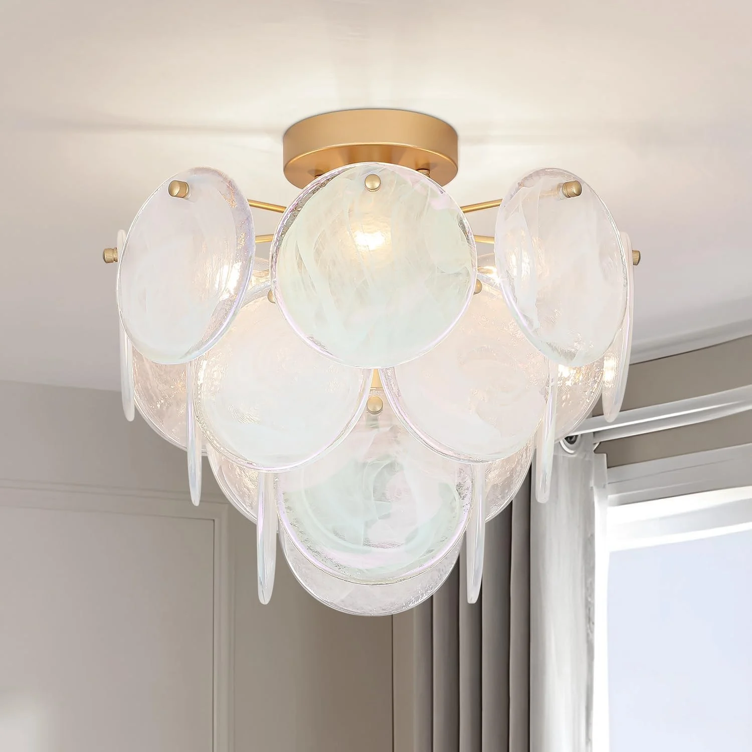 Flush Mount Ceiling Light Chandelier, 4 Light - Image 2