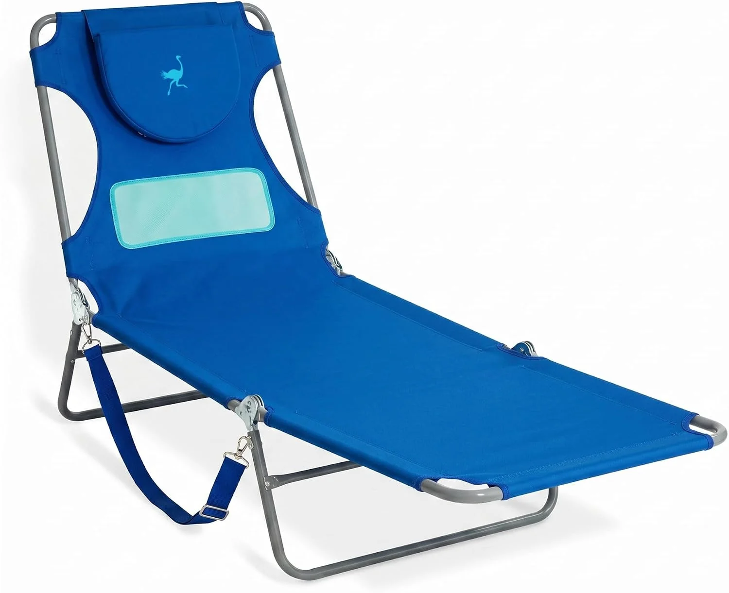 Ostrich the Ladies Comfort Lounger with Chest Support, Foldable and Portable Reclining Outdoor Patio Beach Lawn Camping