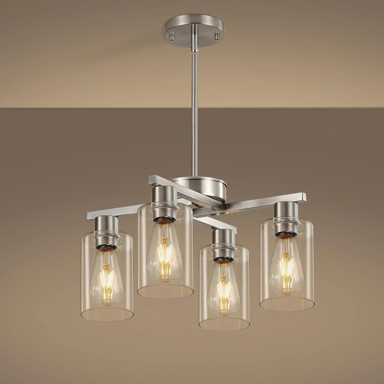 Xeruyiwa 4-Light Black Modern Farmhouse Chandelier - Image 5