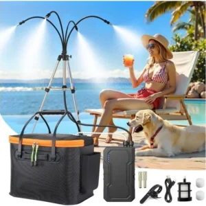 Alternative view of Ausic Portable Misting System for Outside Patio, Outdoor Water Cooling Mister with Battery Powered Pump (Max 8Hrs)