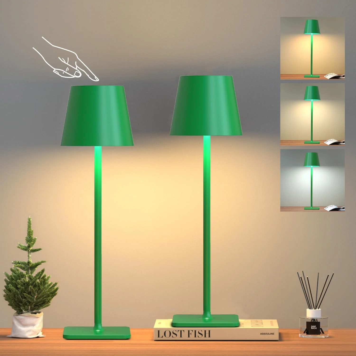 Yogaret 4 Pack Gold Rechargeable Led Cordless Table Lamps - Image 10