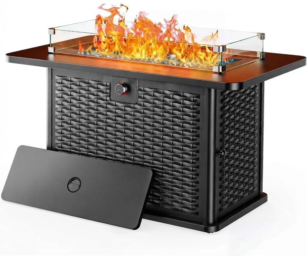 Ciays Large Propane Fire Pit 19 Inch, Gas Fire Pit with Grill Grate, Folding Legs, 58, 000 BTU - Image 3