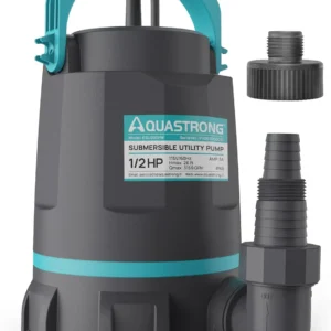 Aquastrong Sump Pump 1 HP 4500 GPH Submersible Water Pump Thermoplastic Portable Utility Pump High Flow Water Removal