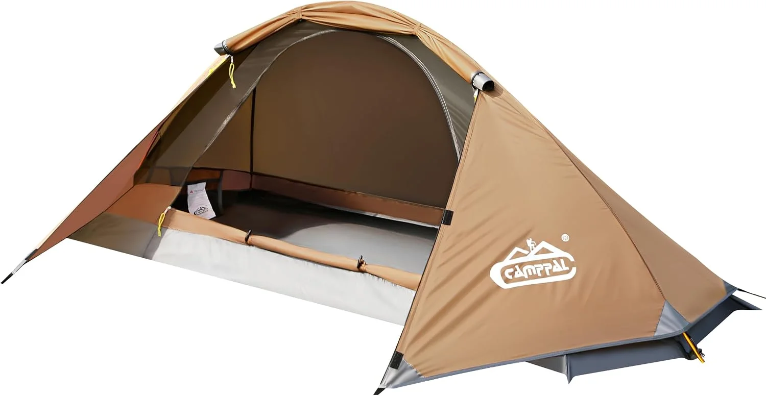 camppal 1 Person Tent for Camping Hiking Mountain Hunting Backpacking Tents 4 Season Resistance to Windproof Rainproof