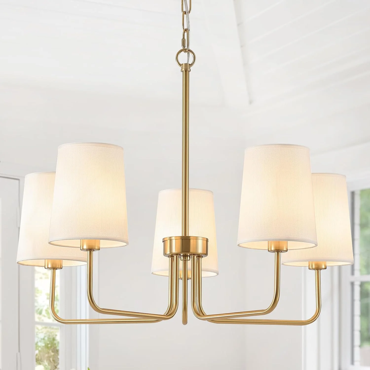 AMZASA Farmhouse Chandelier, Farmhouse Linear Island Lighting Fixture for Kitchen - Image 2