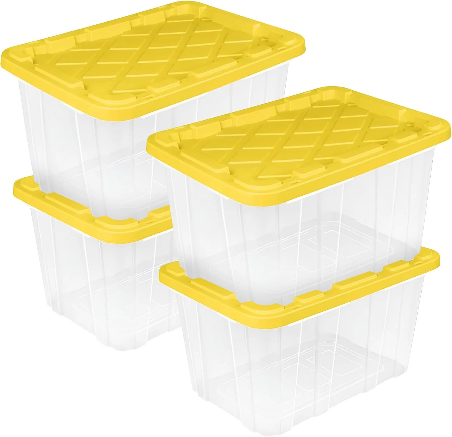 Sterilite 4-Pack 27 Gallon Industrial Storage Tote, Heavy-Duty Plastic Bins - Image 4