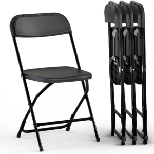 Alternative view of Our Modern Space 10 Pack Foldable Plastic Chair, Folding & Stackable, 350 lbs Capacity Steel Frame Seats for Indoor