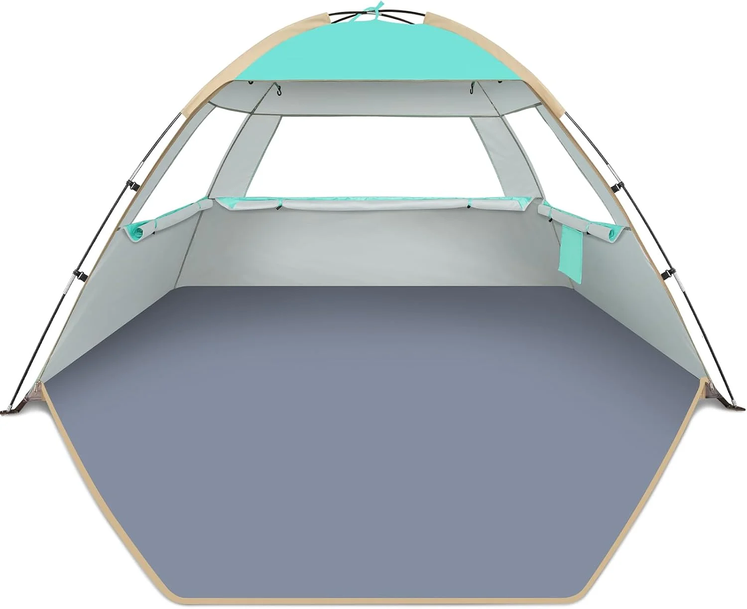 Gorich Beach Tent Sun Shelter for 3/4/6/8/10 Person with UPF 50+ UV Protection, Lightweight & Easy Setup Beach Shade - Image 8