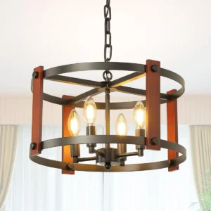 Lanpesting Farmhouse Chandelier, Modern Hanging Pendant Lighting