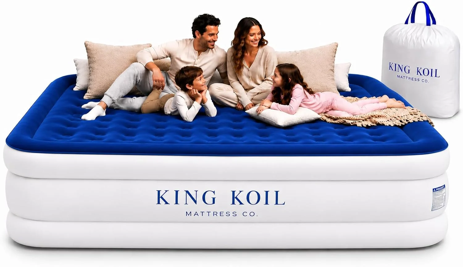 King Koil 20 Queen Air Mattress with Built-in High-Speed Pump, CNN Underscored Top Pick, Inflates in 2 Minutes - Image 6
