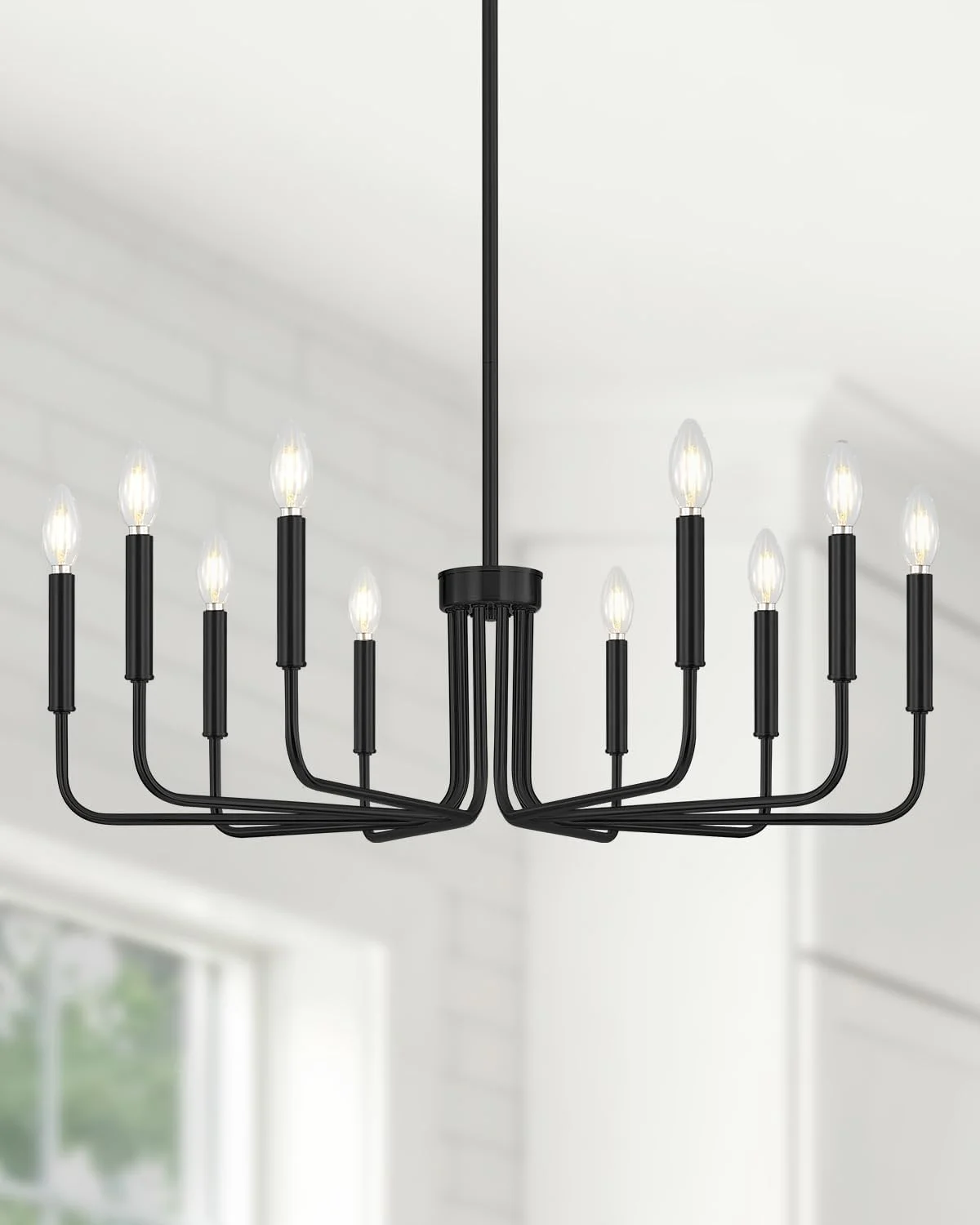 Yunnix 6 Light Champagne Bronze Chandelier, Farmhouse Chandelier for Dining Room Light Fixture Hanging - Image 10