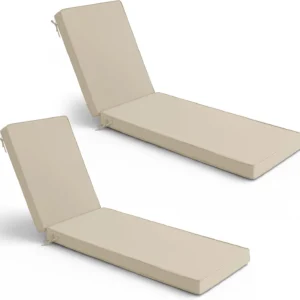 Alternative view of Summsun Chaise Lounge Cushions Outdoor Set of 2, Waterproof and Fade Resistant Sun Lounger Replacement Cushion