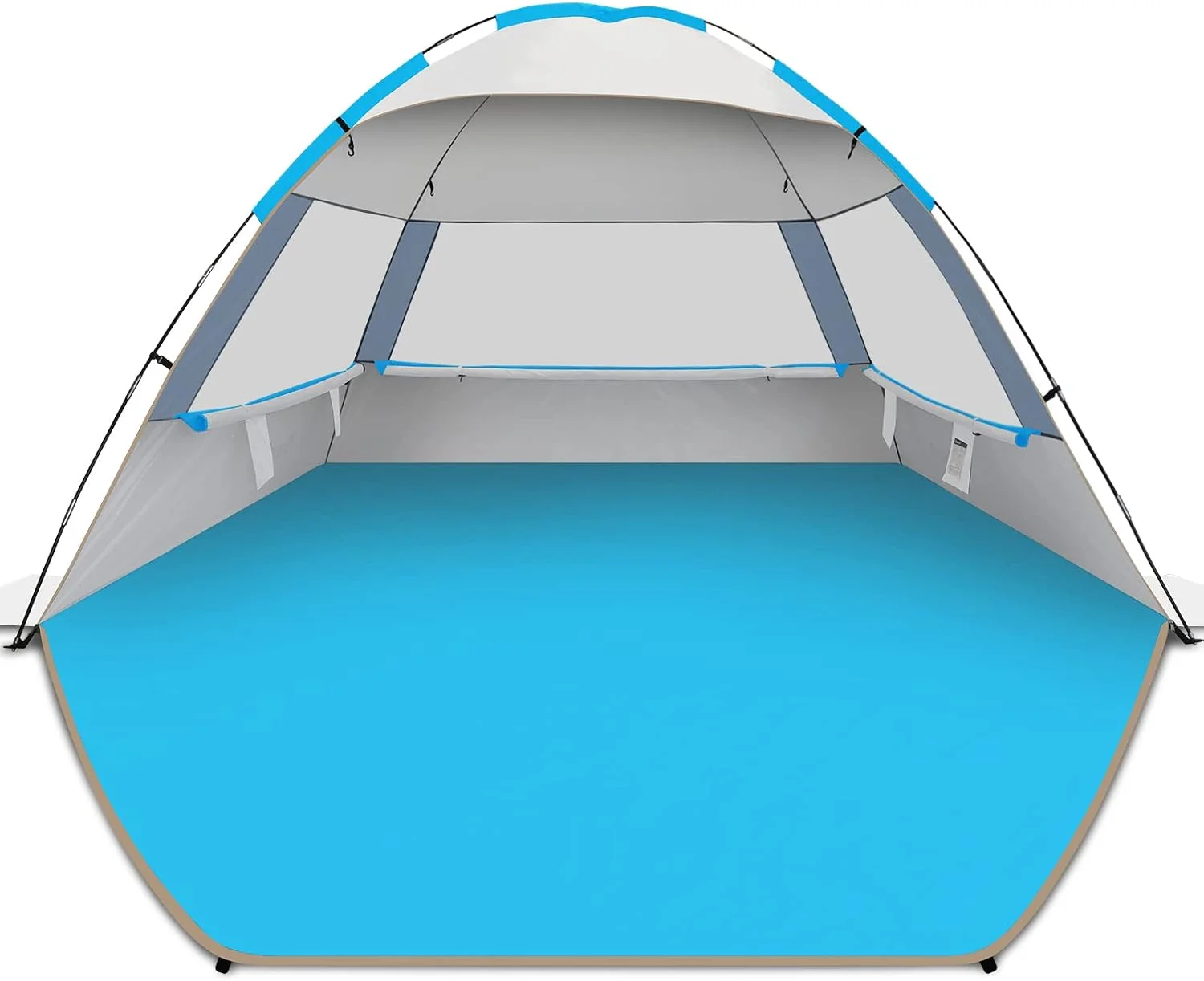 Gorich Beach Tent Sun Shelter for 3/4/6/8/10 Person with UPF 50+ UV Protection, Lightweight & Easy Setup Beach Shade - Image 3