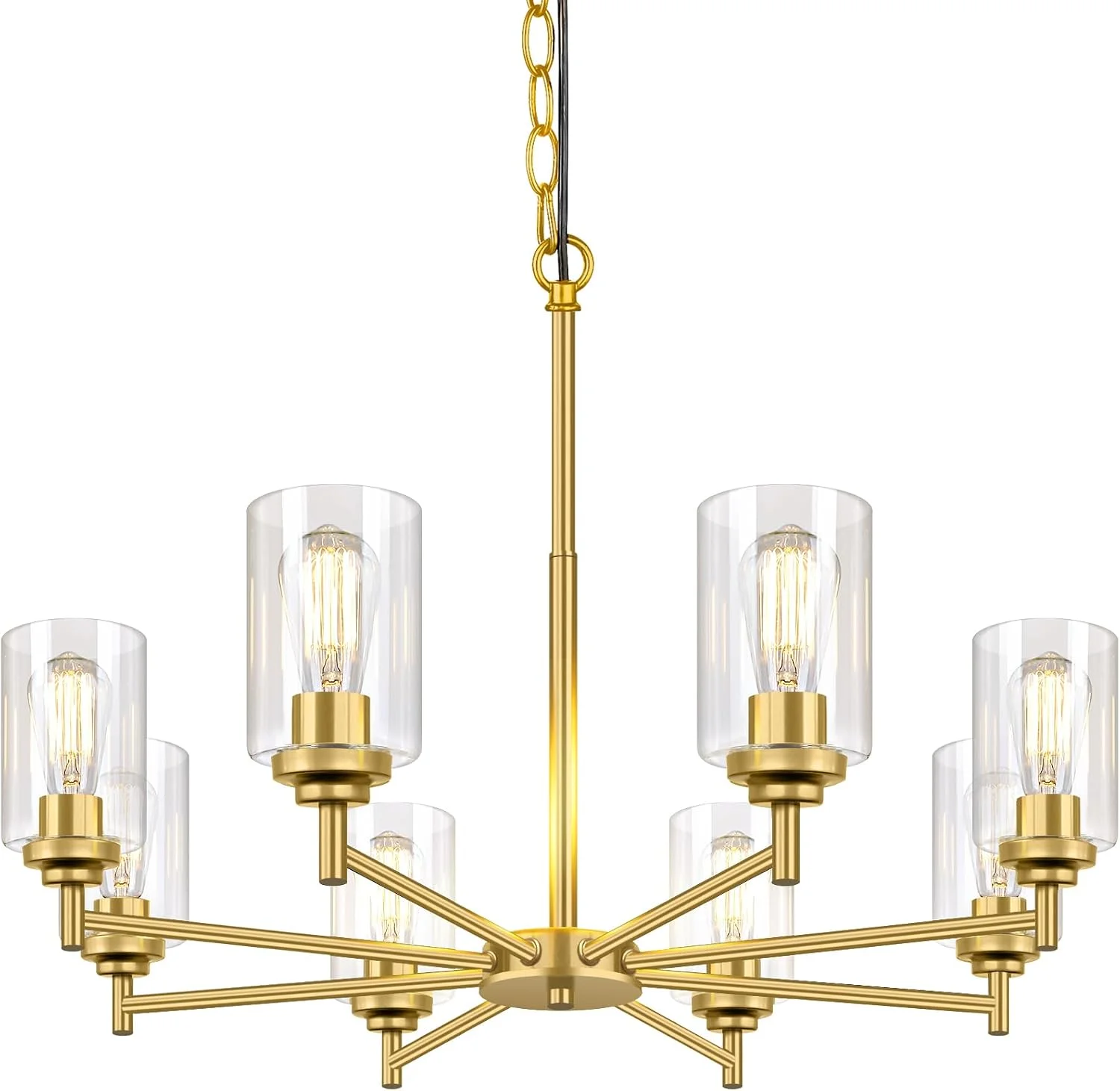 Sucolite 33.5'' Dia 8-Light Chandelier for Dining Room Kitchen Island - Image 7