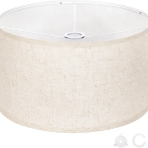 Alternative view of OUTON Beige Large Drum Lamp Shades for Floor Lamp