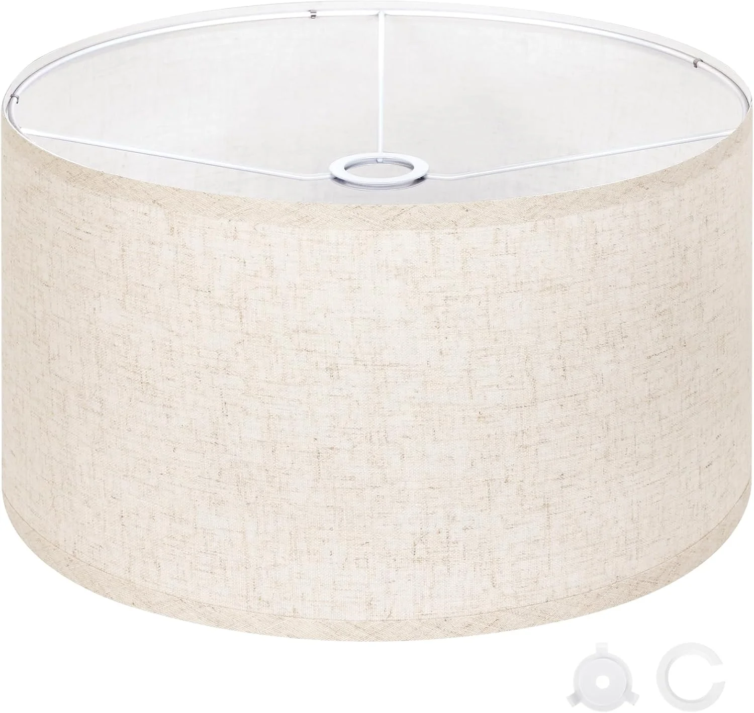 OUTON Beige Large Drum Lamp Shades for Floor Lamp - Image 2