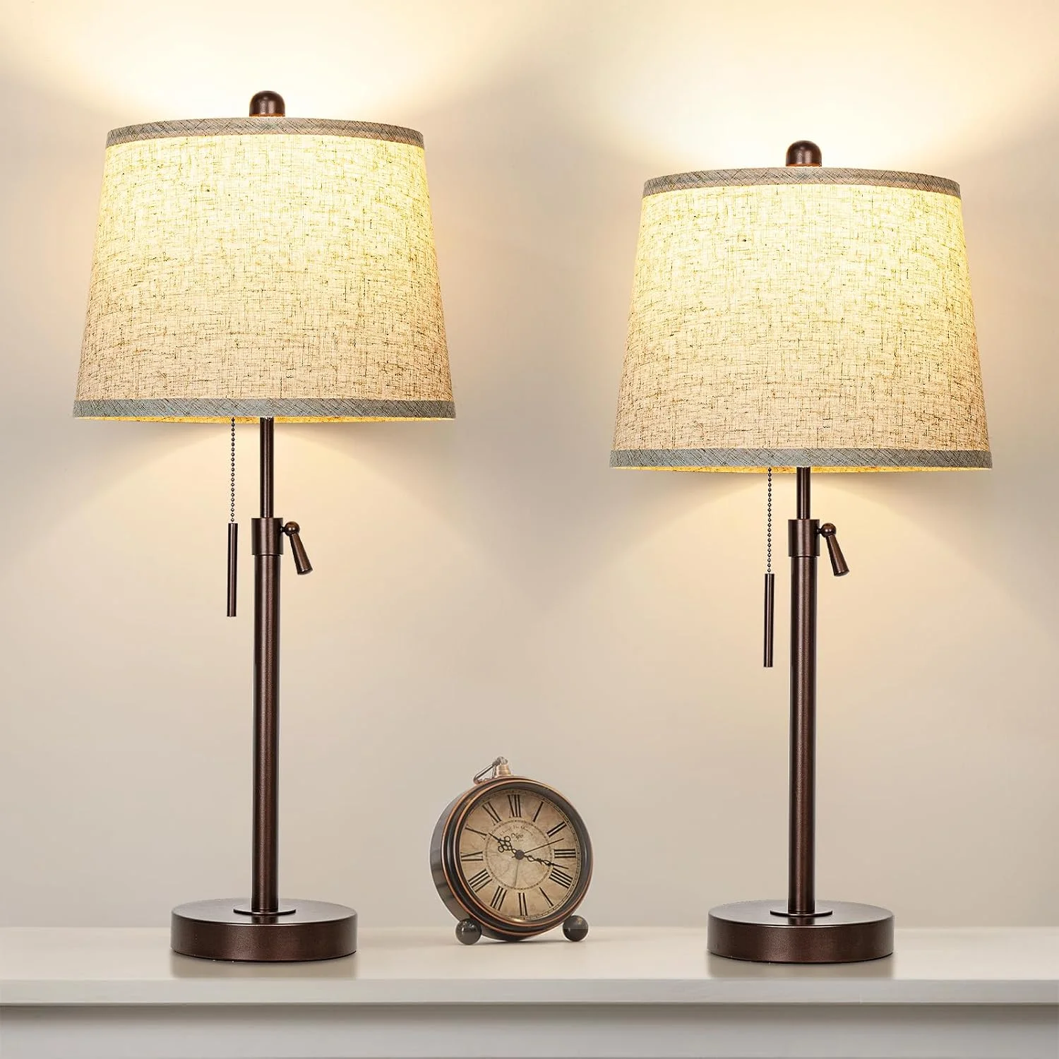 Table Lamps Set of 2, 3-Color Temperature, Bulb Included - Image 9