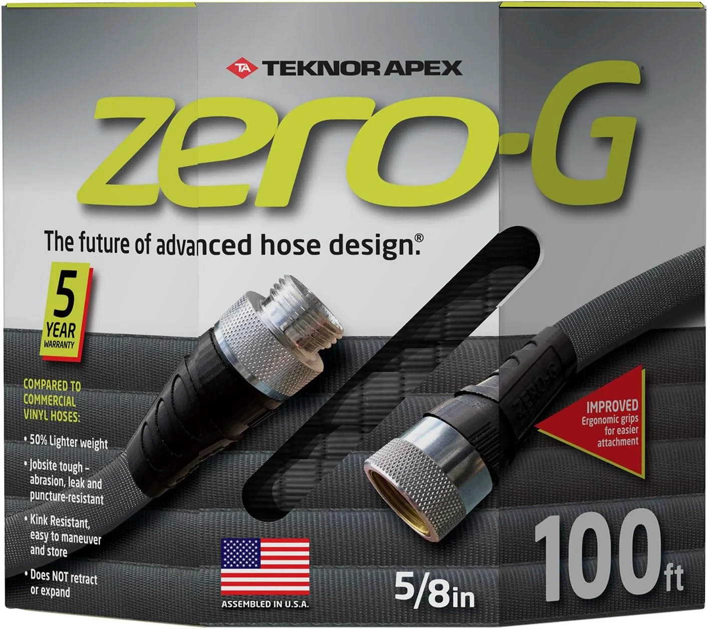 zero-G 4001-100 Garden Hose, 5/8 x 100', Gray