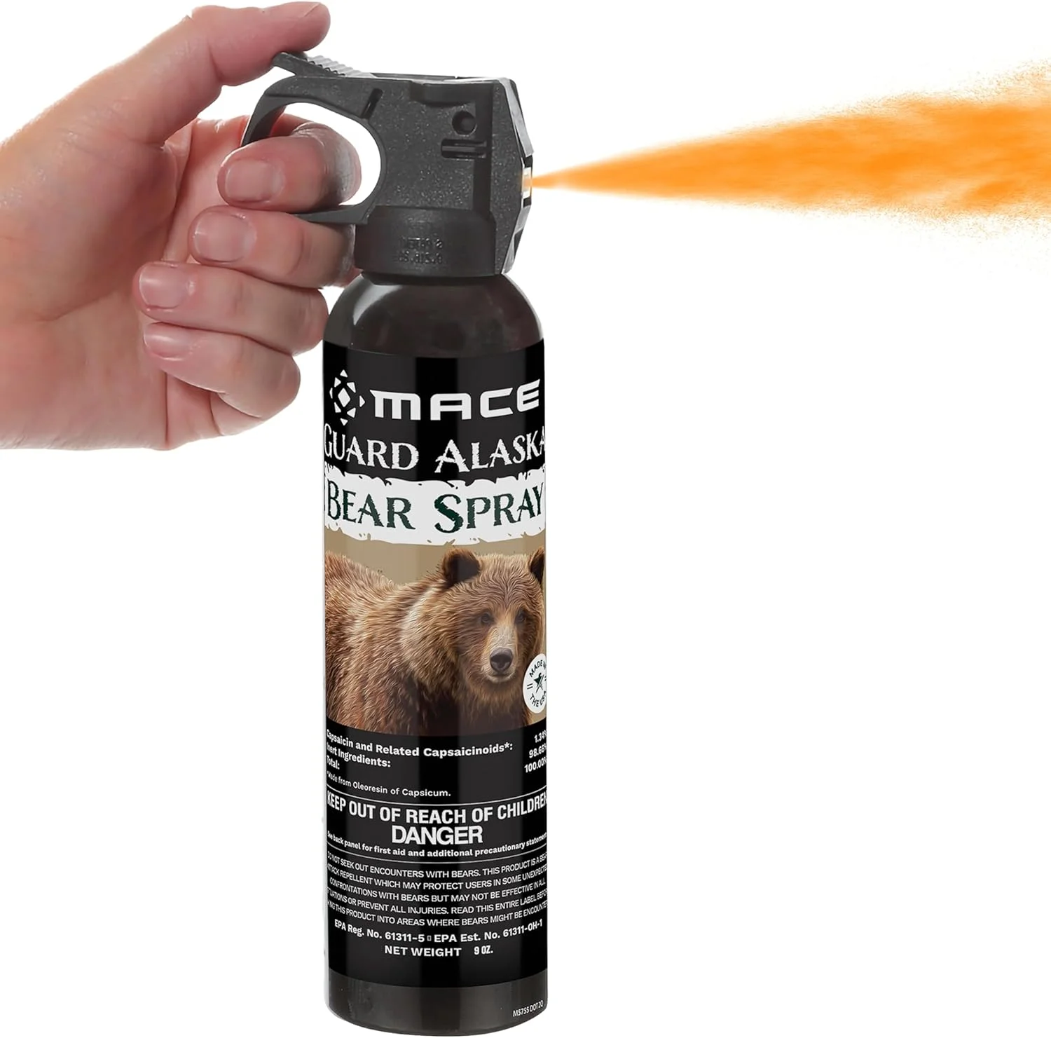 Mace Bear Spray, Guard Alaska Bear Deterrent Self Defense Spray, 9 oz, Max Strength 20% OC - Image 3