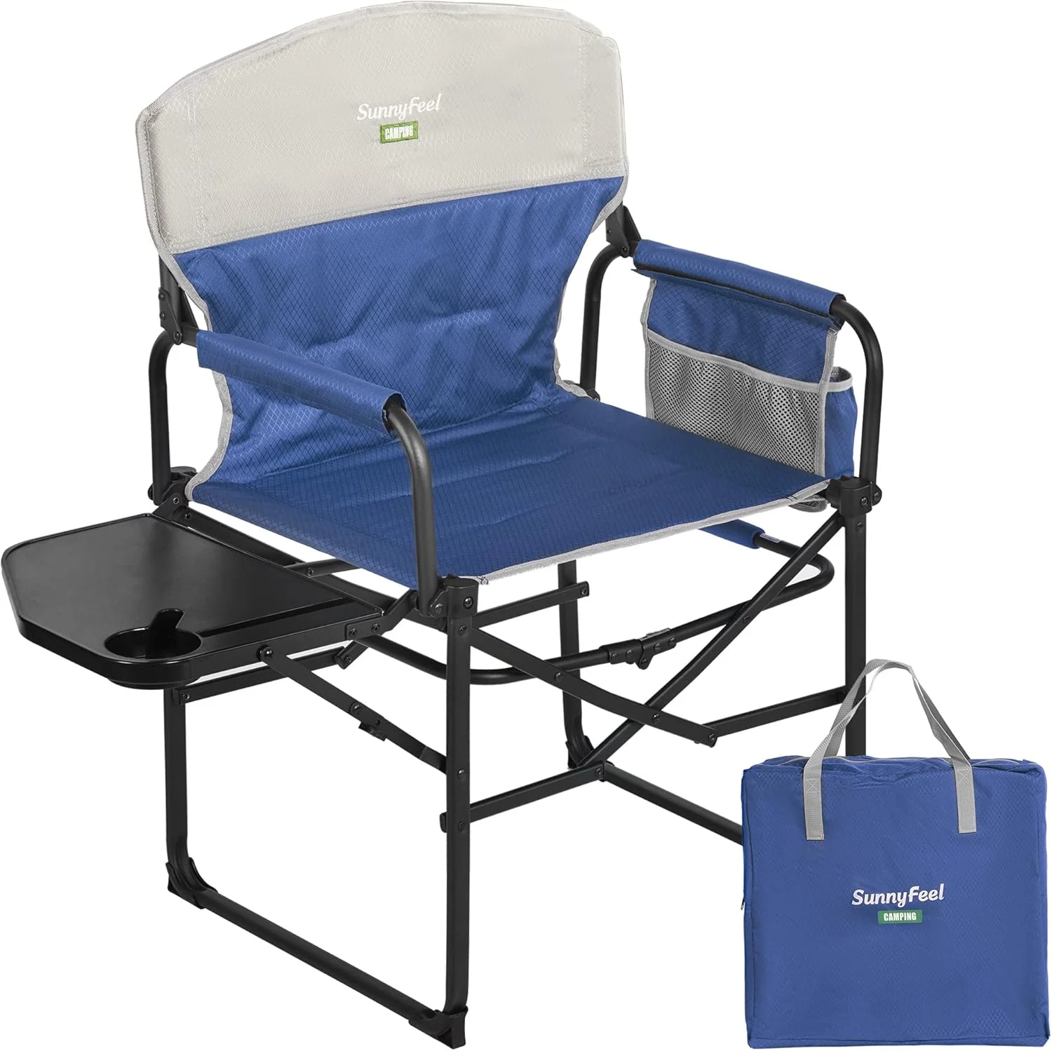 SUNNYFEEL Camping Directors Chair, Heavy Duty, Oversized Portable Folding Chair with Side Table - Image 16